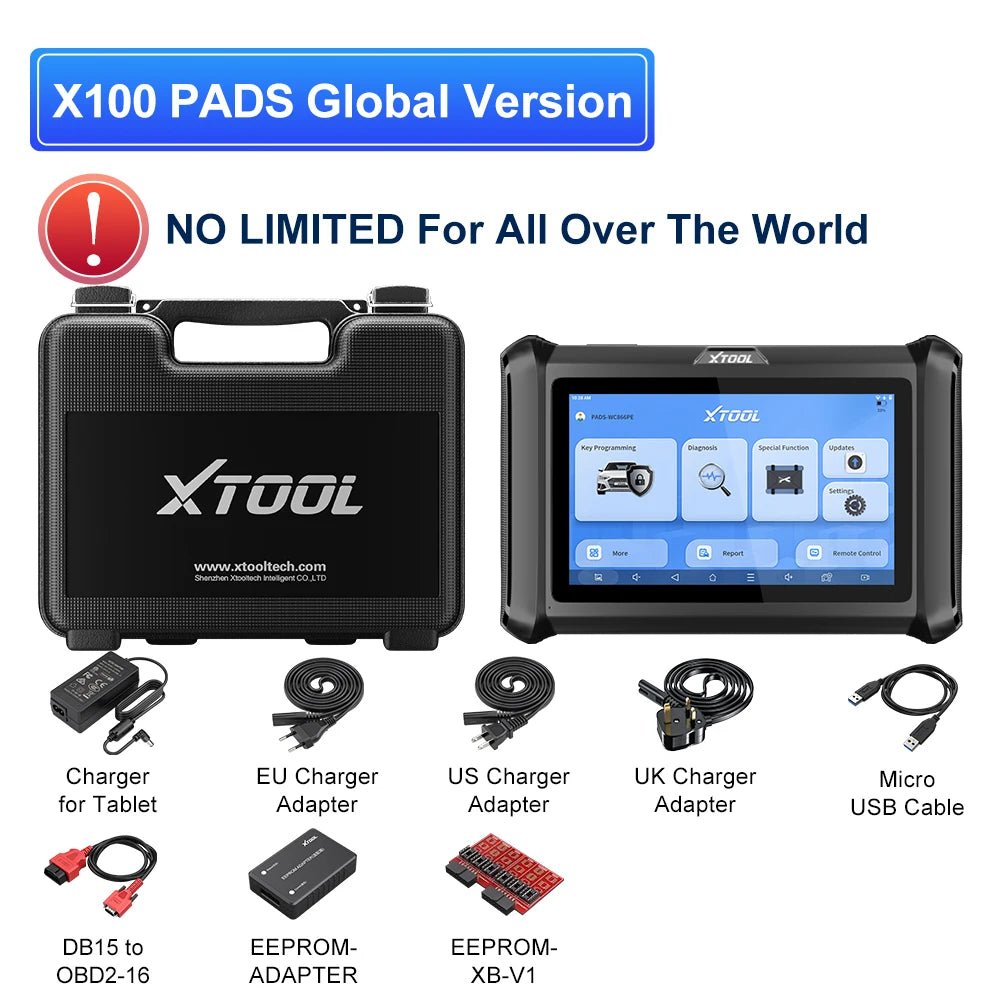 2024 Newest XTOOL X100 PADS Car IMMO/Key Programming Tool OBD2 Diagnostic Tool X100 PAD All Key Lost Code Reader with EEPORM - Dynamex