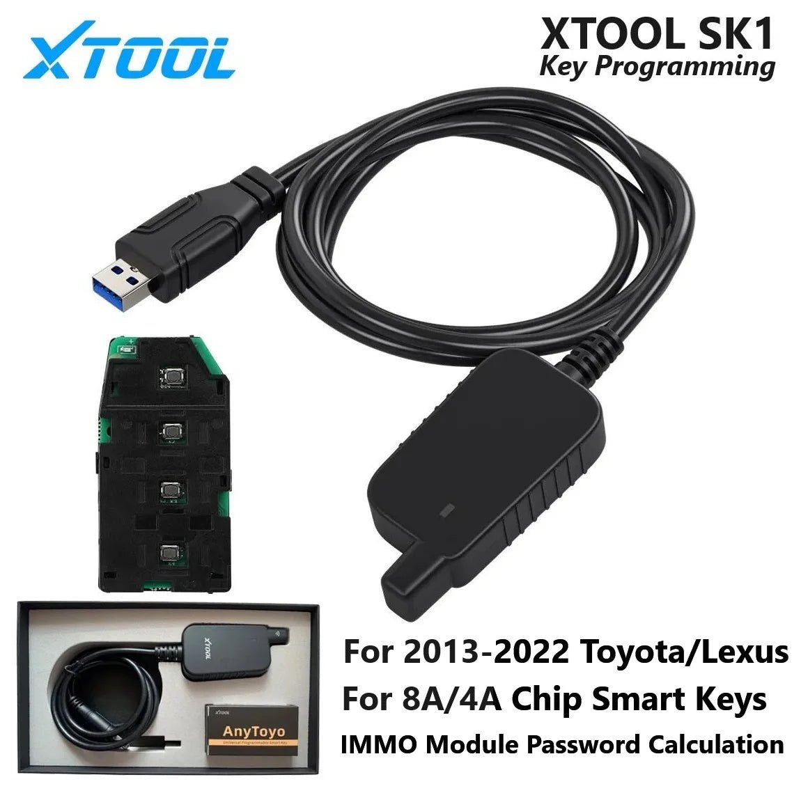 2024 XTOOL AnyToyo SK1 For Toyota For Lexus 8A/4A Smart Key Programming All Keys Lost Auto Key Coding With X100 PAD3 KC501 - Dynamex