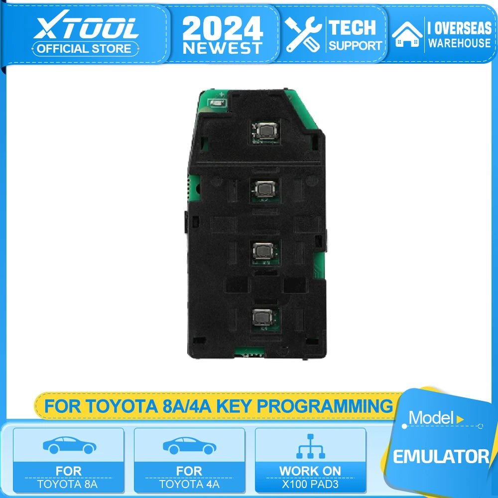 XTOOL Original For Toyota 8A/4A Auto Key Coding Best Smart Key Programming Work With X100PAD3 KC501 SK1 Without Casing - Dynamex