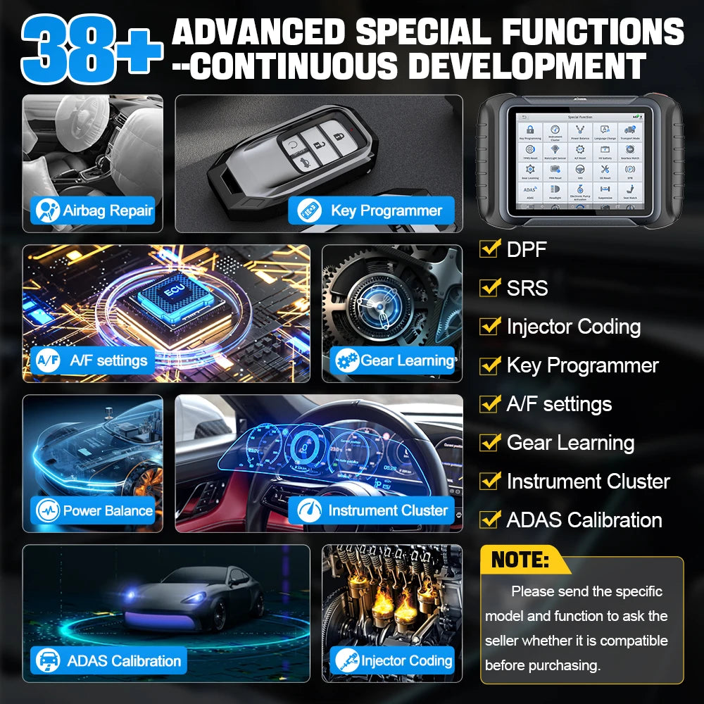 XTOOL D8S is Upgraded of XTOOL D8, Car Diagnostic Scanner Automotivo Tools ECU Coding Key Programming 38+ Services Topplogy Map - Dynamex