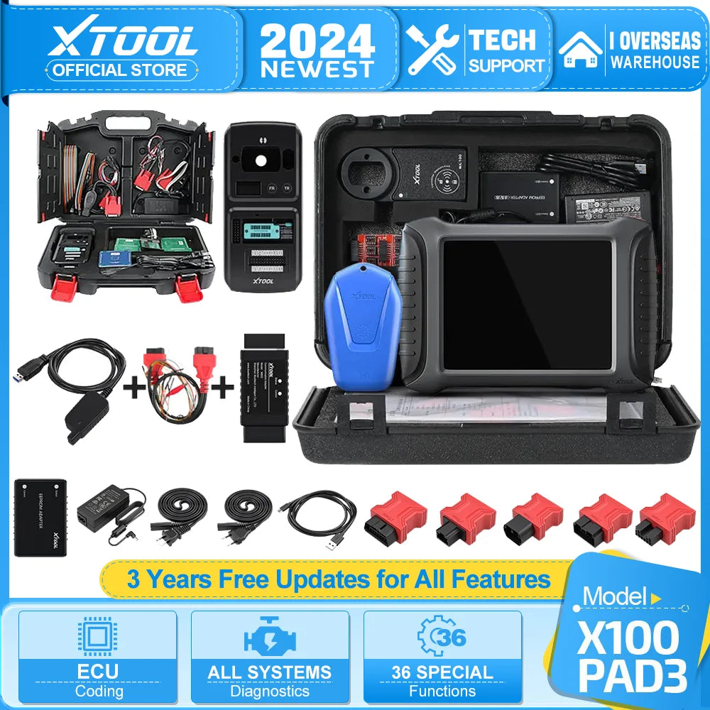 XTOOL X100PAD3+KC501+SK1+KS01 Full Sets Auto Key Programmer For All Key Lost For Benz infrared key Professioanl For locksmith - Dynamex