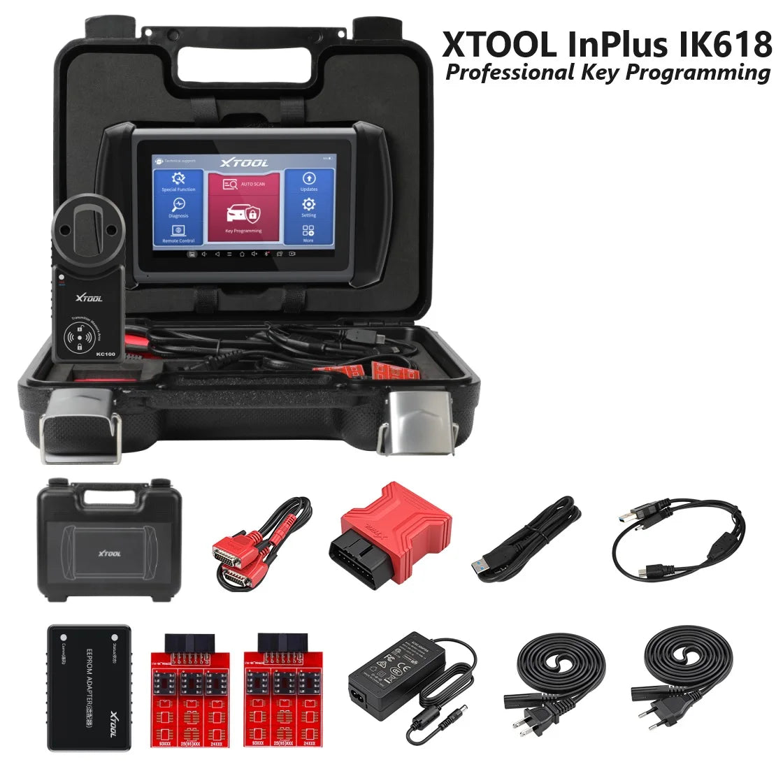XTOOL InPlus IK618 Auto Key Programmer X100PAD3 For Toyota/Benz All Key lost with Kc100 For VW 4th&5th IMMO Diagnostic Tool - Dynamex