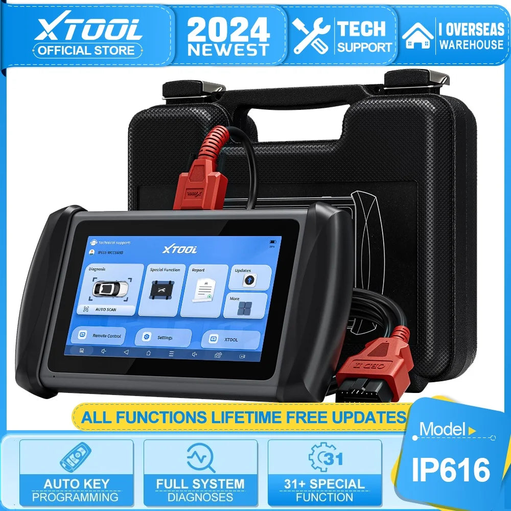 XTOOL InPlus IP616 Full System Car Diagnostic Tools Key Programming 31 Reset OBD2 Scanner Build in CAN FD Lifetime Free Update - Dynamex