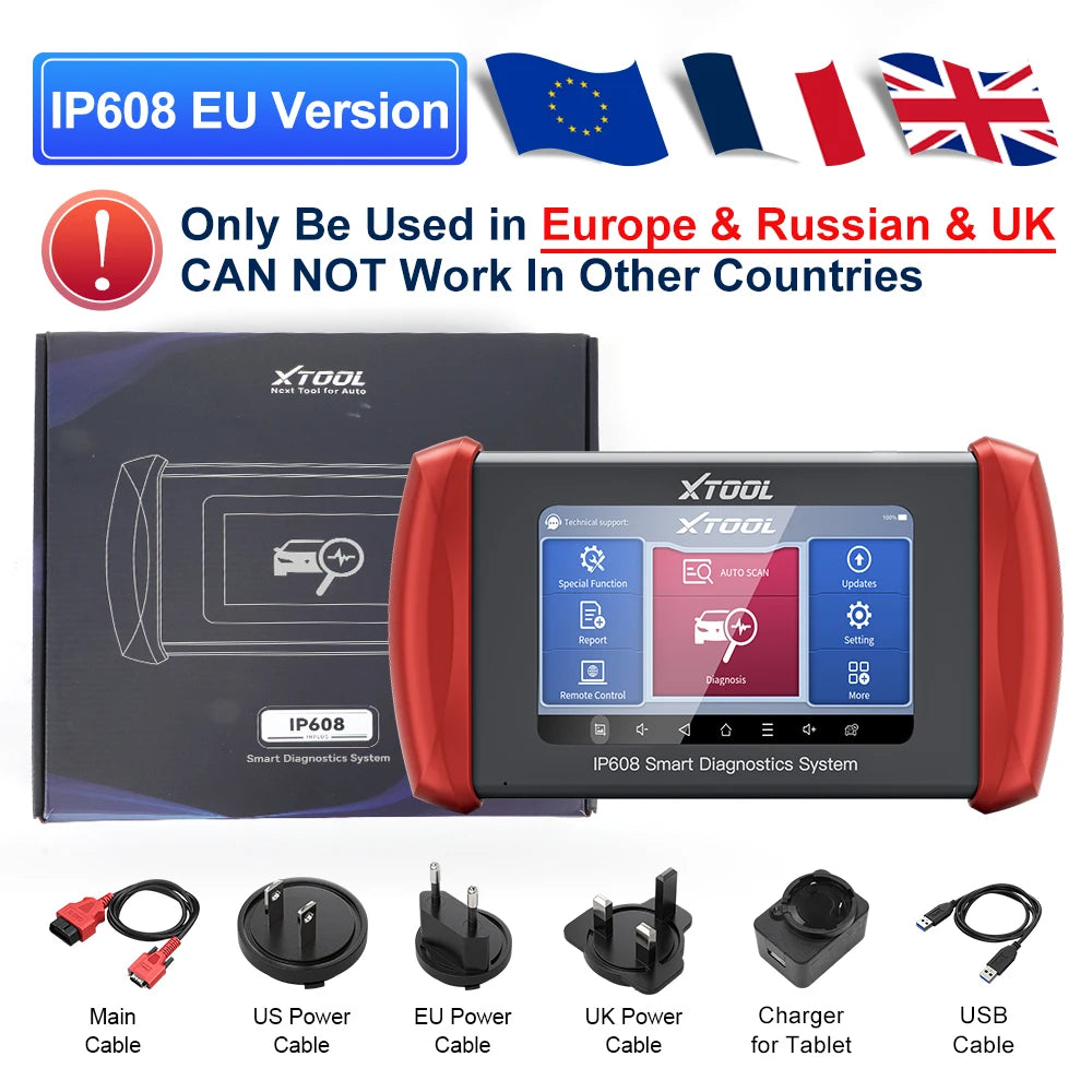 XTOOL InPlus IP608 UPGRADE OF IP508 IP508S All System Car Diagnostic Tools 30 Services CAN FD OBD2 Scanner Lifetime Free Update - Dynamex