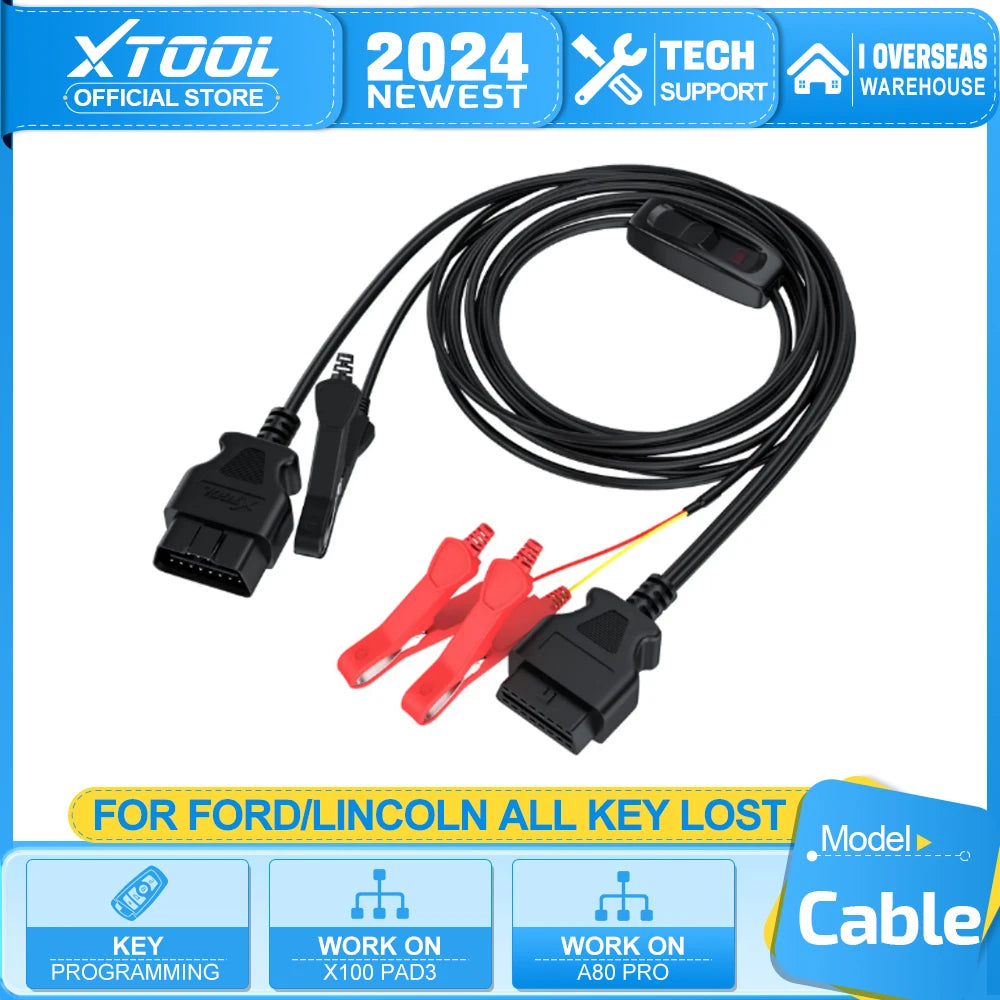 XTOOL AKL Alarm Bypass Cable For Ford/For LINCOLN All Key Lost Key Programmer Adapter - Dynamex