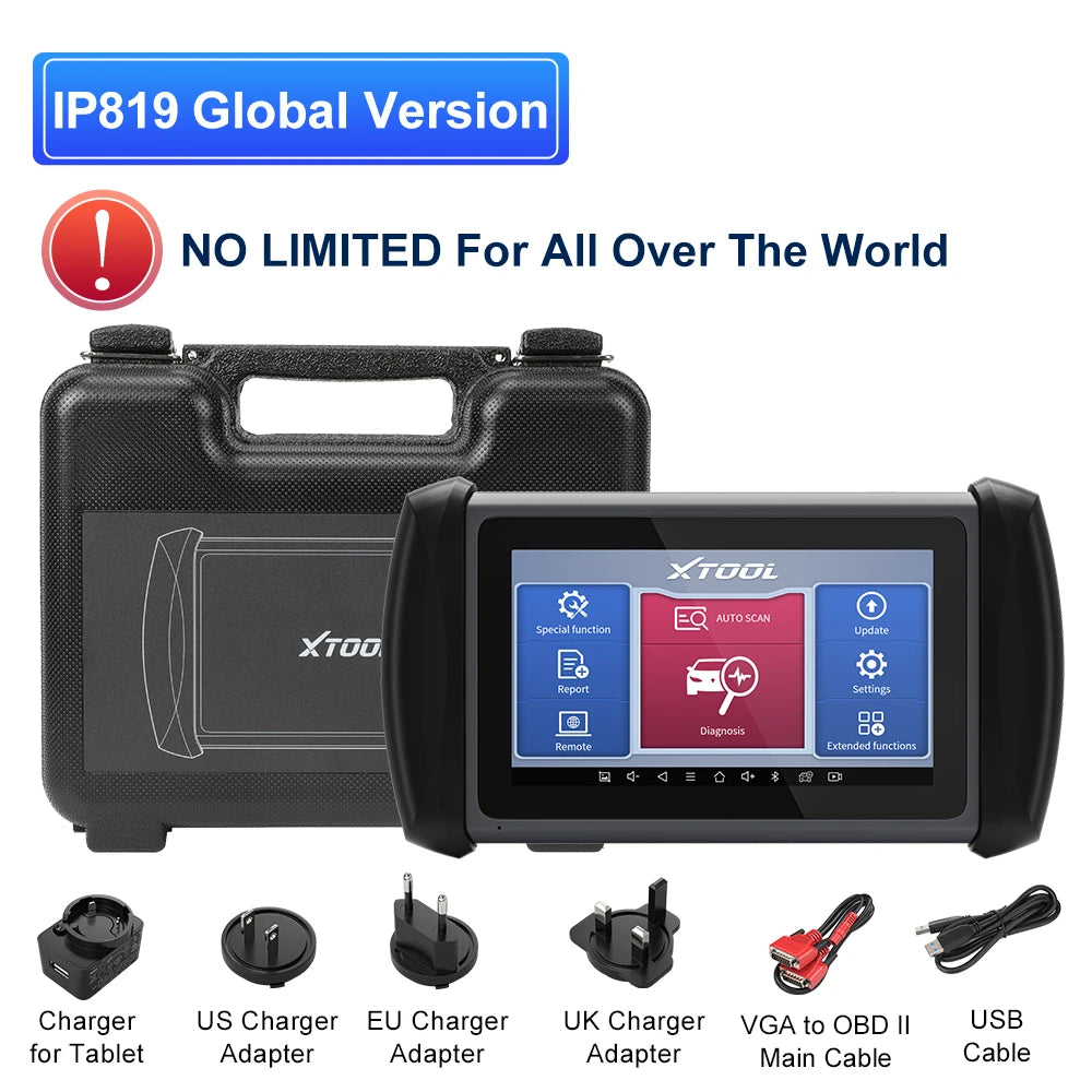 XTOOL InPlus IP819 Automotive Diagnostic Tools ECU Coding Active Test Auto Key Programmer Scanner With CAN FD 36 Services PK D8 - Dynamex