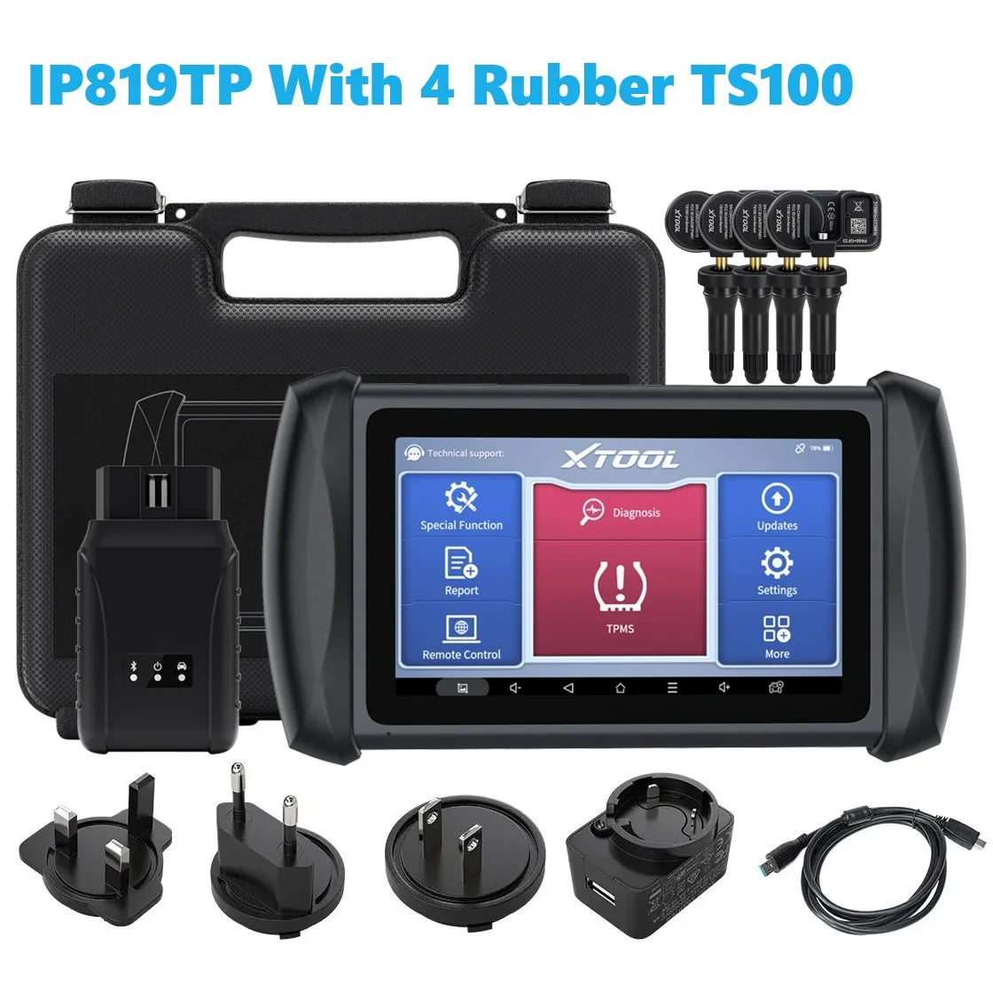 XTOOL InPlus IP819TP TPMS Programming All Systems Diagnostic Bi-Directional Control 31 Reset Bluetooth Automotive WIth 4PC TS100 - Dynamex