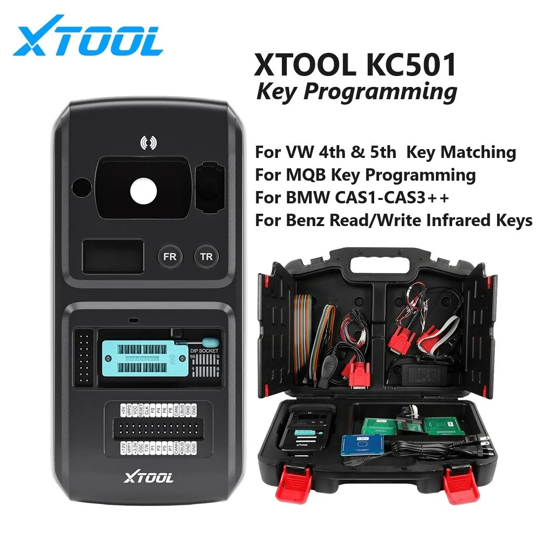 XTOOL KC501 Professional Car Key & Chip Programmer For Benz Infrared Key ECU Reader EEPROM Chip Reading Works With X100PAD3 MAX - Dynamex