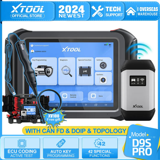 XTOOL D9SPRO Upgraded of D9PRO Car Diagnostic Tools ECU Online Programming/Coding Bidirectional 42 Services CAN FD DOIP Topology - Dynamex