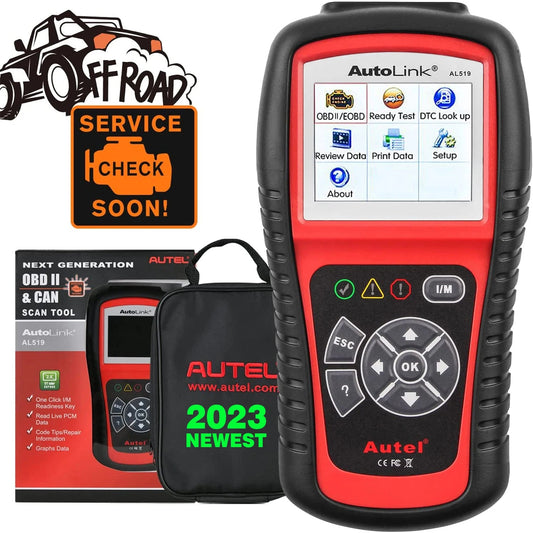 Autel AutoLink AL519 Full OBD2 Scanner All 10 modes OBDII/EOBD Car Diagnostic Tool One-Click I/M Readiness Key PK CR3001 & KW310 - Dynamex
