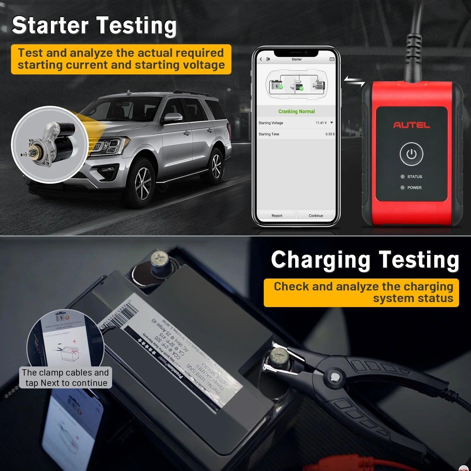 Autel MaxiBAS BT506 Auto Battery Tester Car Battery & Electrical System Analysis Tester For IOS & Android 6-12V 100-2000CCA - Dynamex