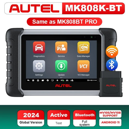 Autel MaxiCOM MK808K-BT MK808K BT Bluetooth OBD2 Scanner Same as MK808BT Pro Full Bidirectional Diagnostic Tools Code Reader - Dynamex