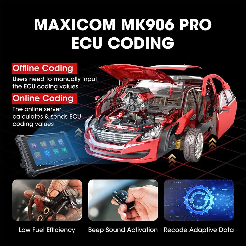 Autel MaxiCOM MK906 Pro MK906PRO Diagnostic Scanner Advanced ECU Coding Diagnostic Tool OBD2 Scanner PK MaxiSys MK906BT MS906 - Dynamex