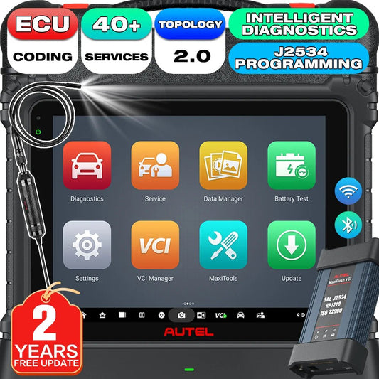Autel MaxiCOM Ultra Lite S Scanner, ECU Programming & Coding, Topology Mapping, Repair Guide, 40+ Services Top Level Autel Tool - Dynamex