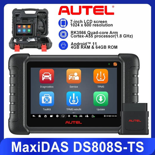 Autel MaxiDAS DS808S-TS OBDII Scanner 2024 New Release DS808 Smart Diagnostic Tool with Reset Services, Full TPMS, ECU Coding - Dynamex