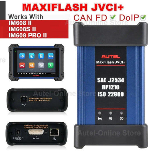 Autel MaxiFlash JVCI+ J2534 Pass-Thru ECU Programming Driver with CAN FD & DoIP Protocol For Autel MaxiIM IM608 II / Laptop / PC - Dynamex
