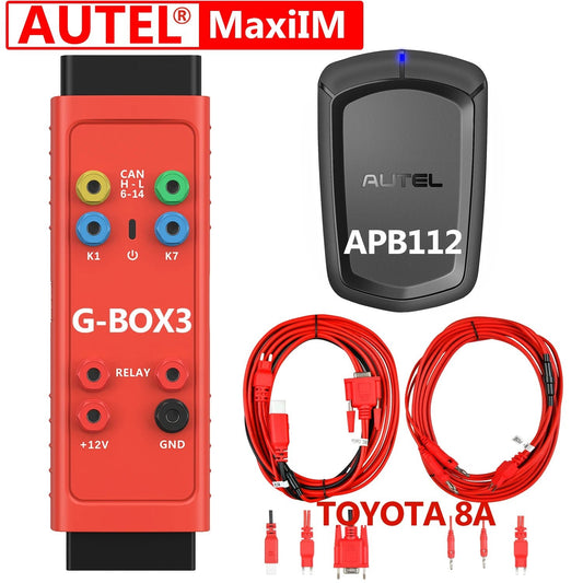 Autel MaxiIM Key Programming Tool GBOX3, APB112 Smart Key Simulator, Toyota 8A Blade AKL Kit Work with KM100/ IM508 / IM608 - Dynamex