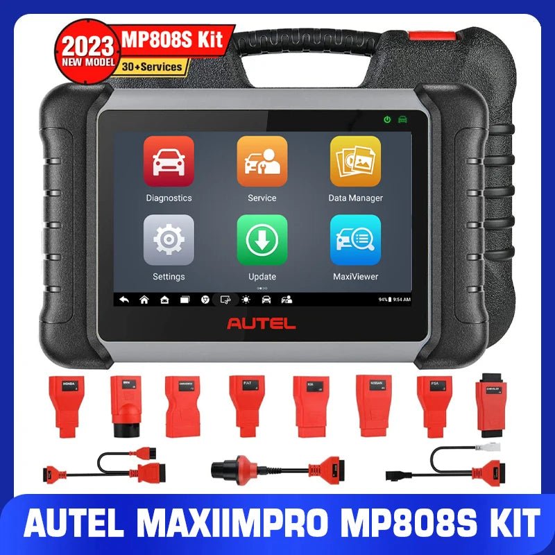 Autel MaxiPRO MP808S KIT Diagnostic Scanner with OBD Adapters Kit Upgrade of MP808, Auto VIN, ECU Online Coding for BMW, VW - Dynamex