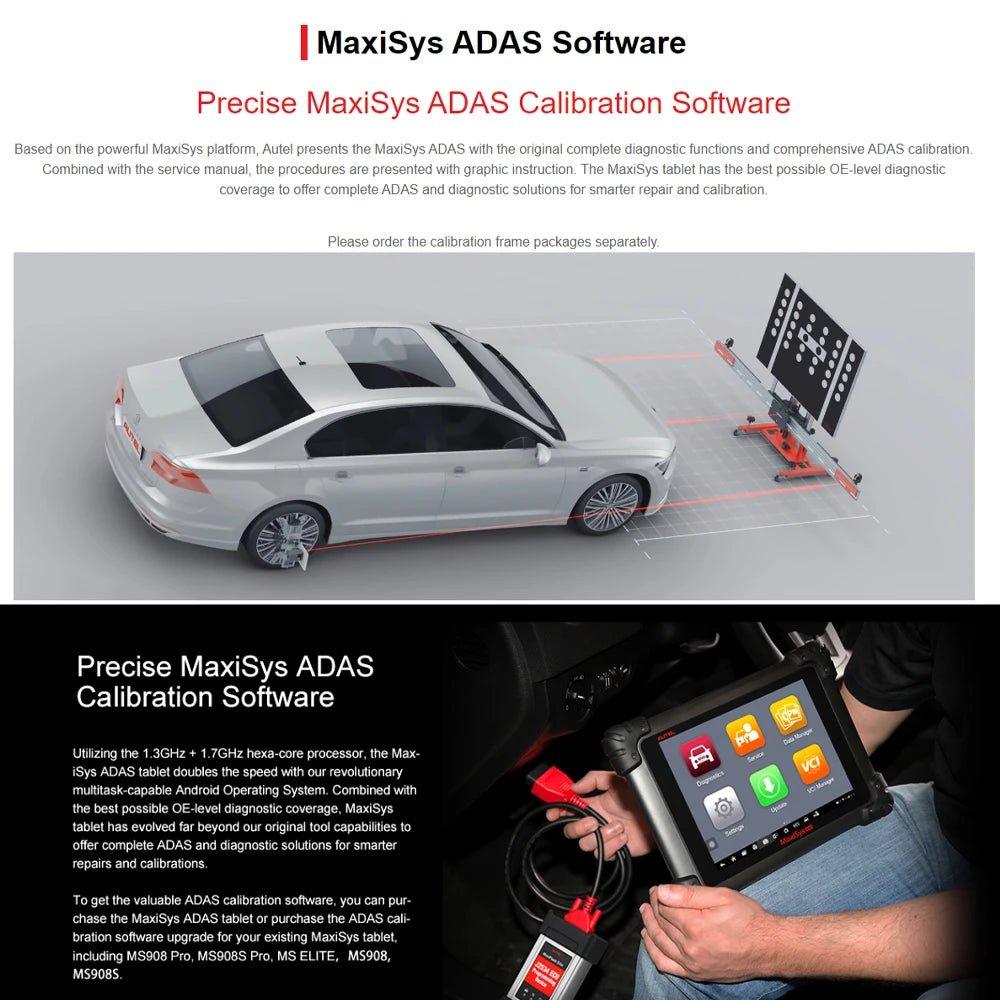 Autel MaxiSys ADAS Software Application Package For Ultra, MS919, MS909, MS908, Calibration for LDW, ACC, BSM, NVS, AVM System - Dynamex