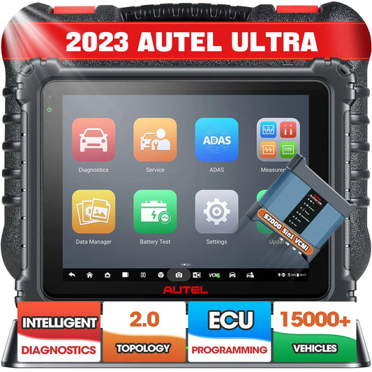Autel MaxiSys Ultra Automotive Diagnostic Tablet With Advanced MaxiFlash VCMI IMMO, Oil Reset, ABS, BMS, DPF, EPB, SAS, SRS, BMS - Dynamex
