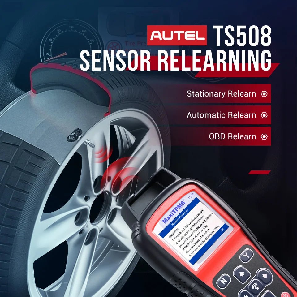 Autel MaxiTPMS TS508 Diagnostic Tool TPMS Sensor Programmer Relearn Active Sensor Tire Pressure Cars Diagnostic Auto tpms tool - Dynamex