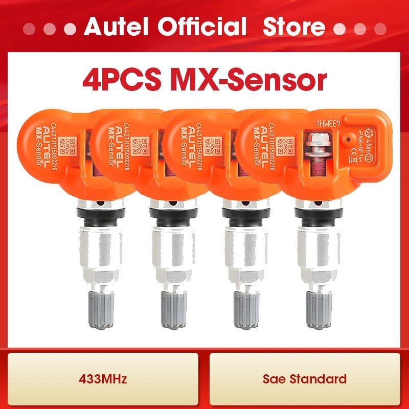 Autel MX-Sensor 433 MHz Tire Pressure Sensor Tyre Repair Tools TPMS Monitor Programming work with PAD TS601 TS508 TS408 - Dynamex