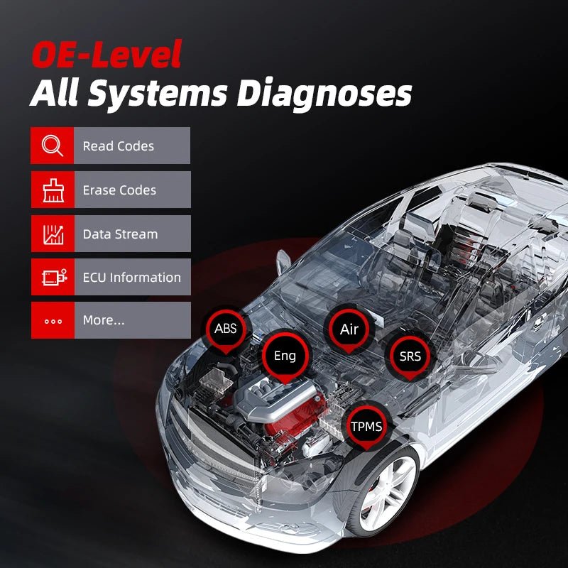 Autel OBD2 Scanner MaxiCOM MK808 MK808S Car Diagnostic Tool Bi-directional Control Diagnosis Automotive Tools ABS Code Reader - Dynamex