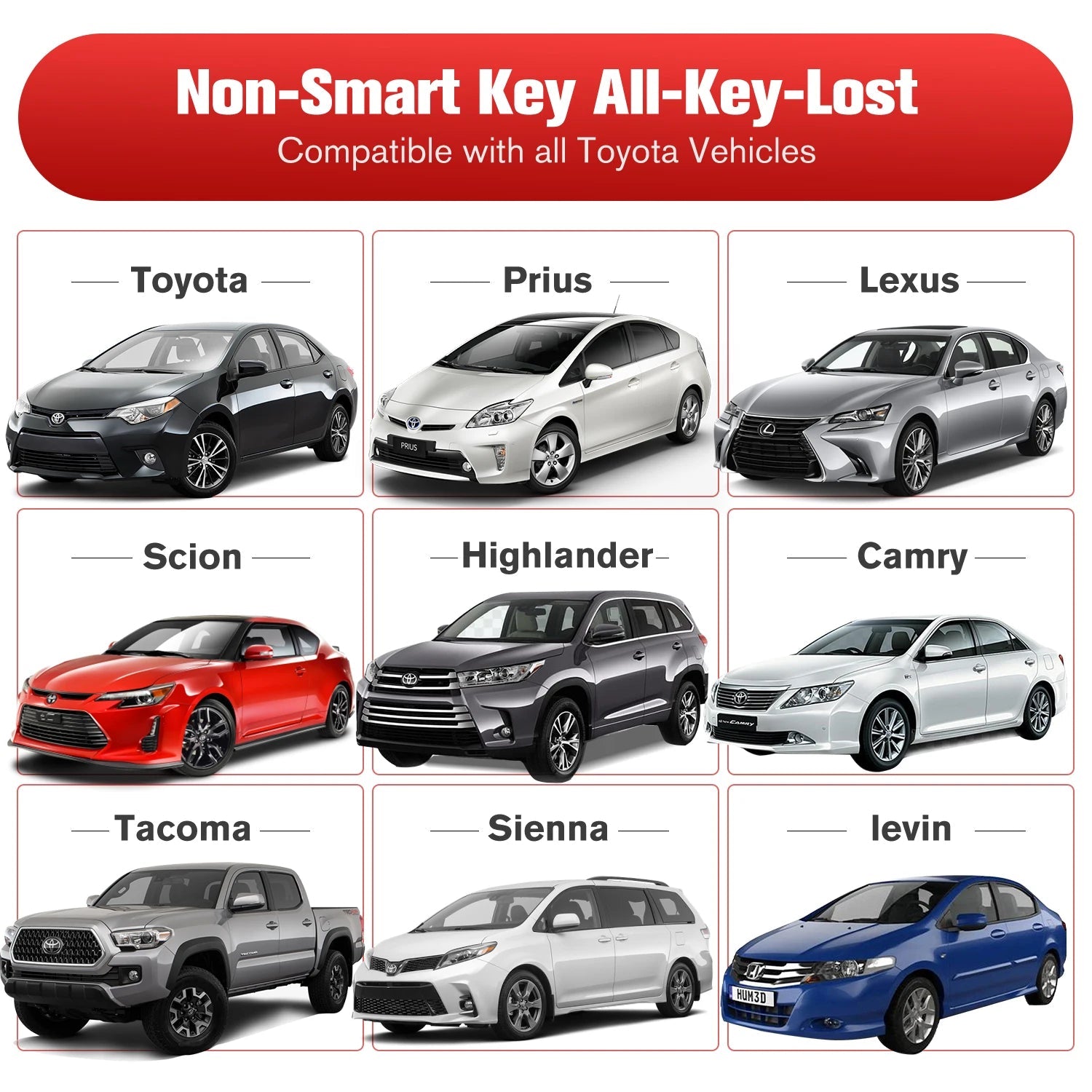 Autel Toyota 8A AKL Cable Blade Key All Keys Lost Adapter Autel Key Programming Accessory Work with IM508/ IM608 and G-Box3 - Dynamex