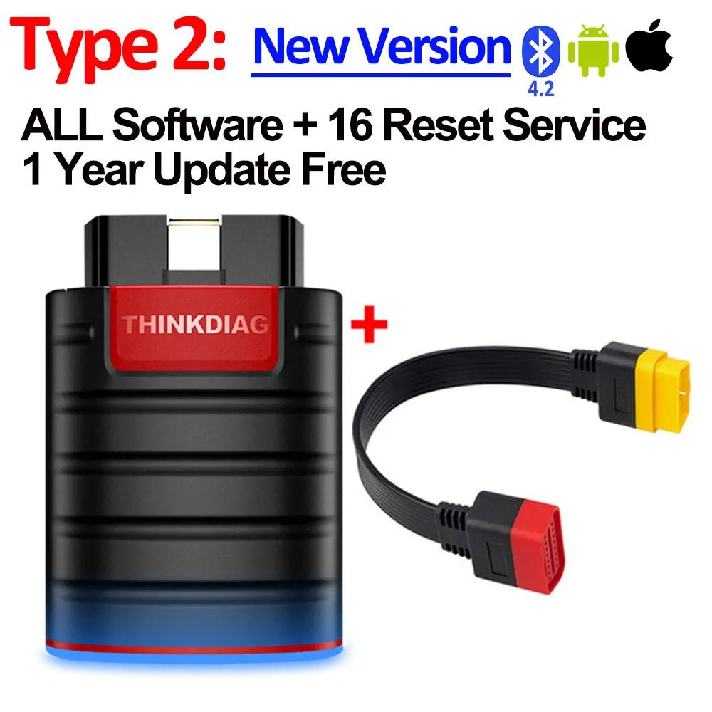 BR in Stock THINKCAR Thinkdiag Hot Version Full System All Car 15 Reset Service OBD2 Diagnostic Tool ECU Coding Active Test - Dynamex