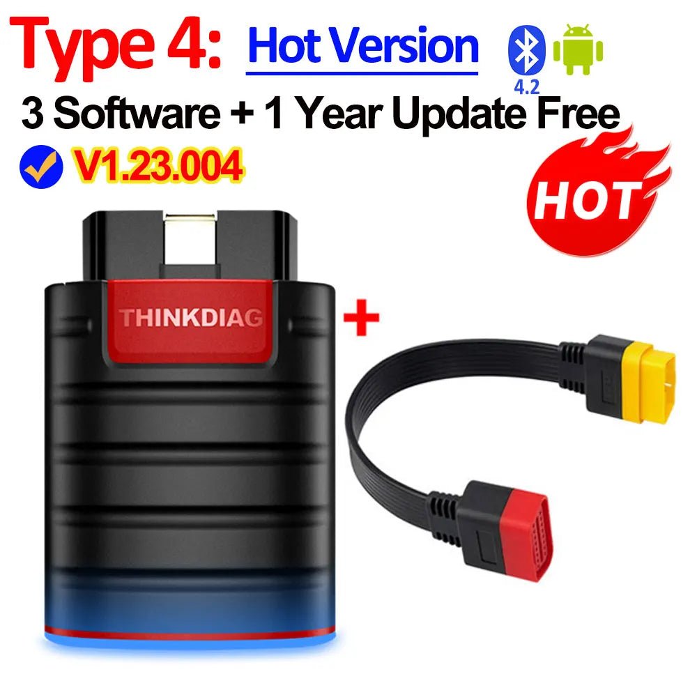 BR in Stock THINKCAR Thinkdiag Hot Version Full System All Car 15 Reset Service OBD2 Diagnostic Tool ECU Coding Active Test - Dynamex