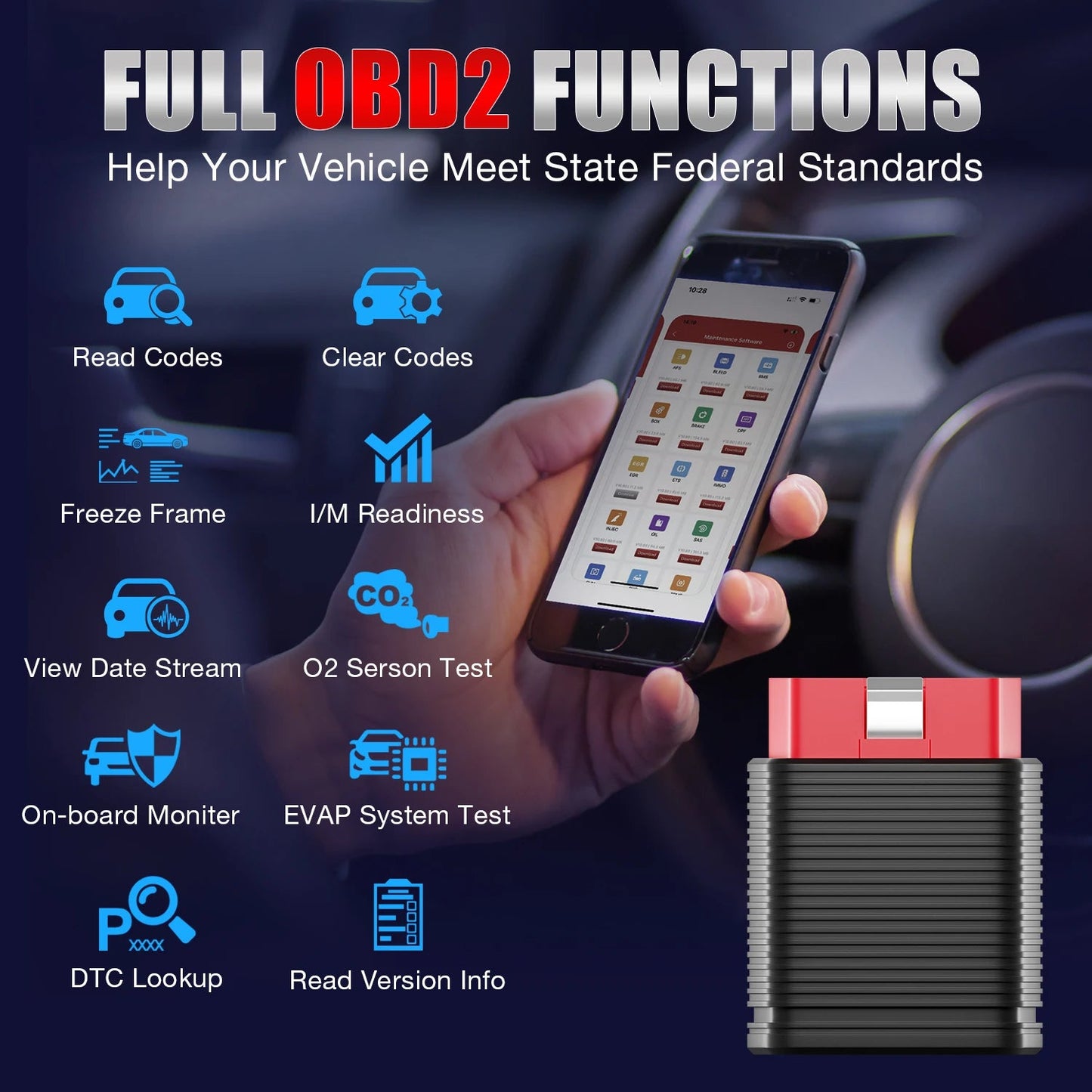 New Ediag Mini Auto Diagnostic Tool All Cars Full System Diagnose 15 Resets Lifetime Free OBD2 Scanner Read Clear Code Error - Dynamex