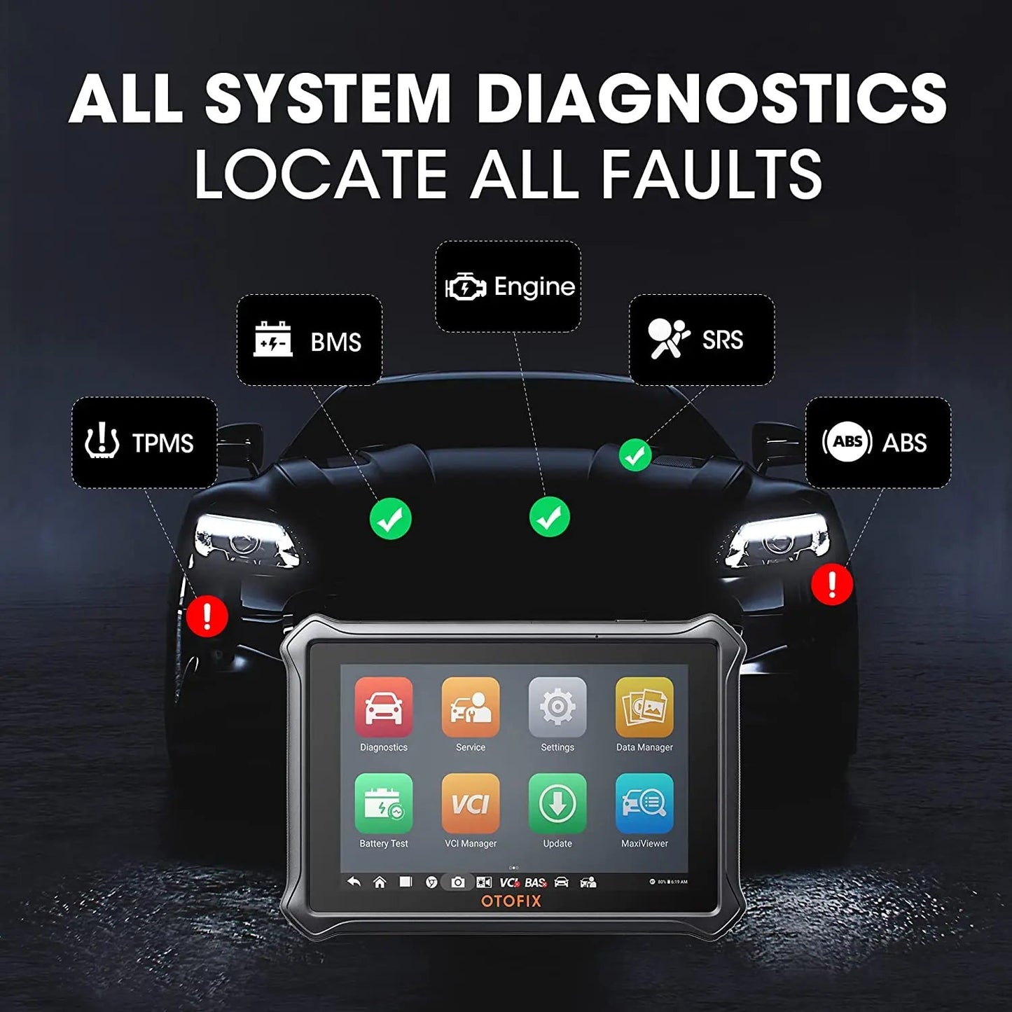 OTOFIX D1 Lite Bluetooth Diagnostic Tool OBD2 Scanner Car Code Reader DoIP CAN FD BUS Car Diagnostic Scanner 2 Years Free Update - Dynamex