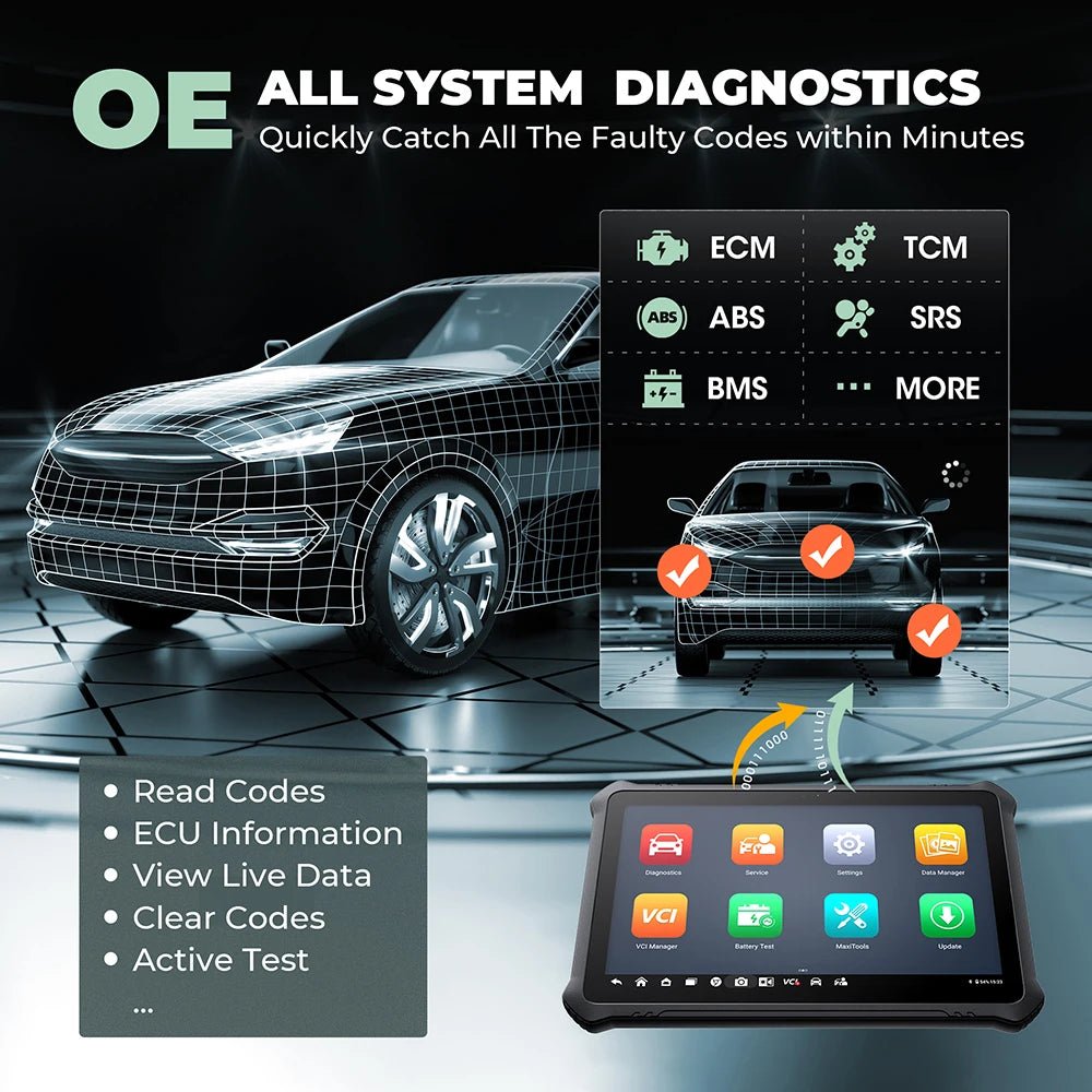 OTOFIX D1 Max Diagnostic Scanner Bi-Directional Bluetooth Scan Tool ECU Coding OBD2 Diagnostics Tools 2 Year Free Update - Dynamex