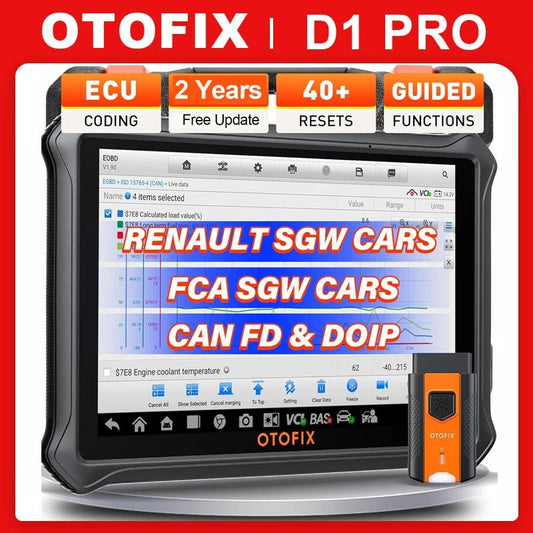 OTOFIX D1 PRO Car Diagnostic Scanner ECU Coding OBD2 Scanner BiDirectional Control Automotive Scan Tool CANFD DOIP 2-Year Update - Dynamex