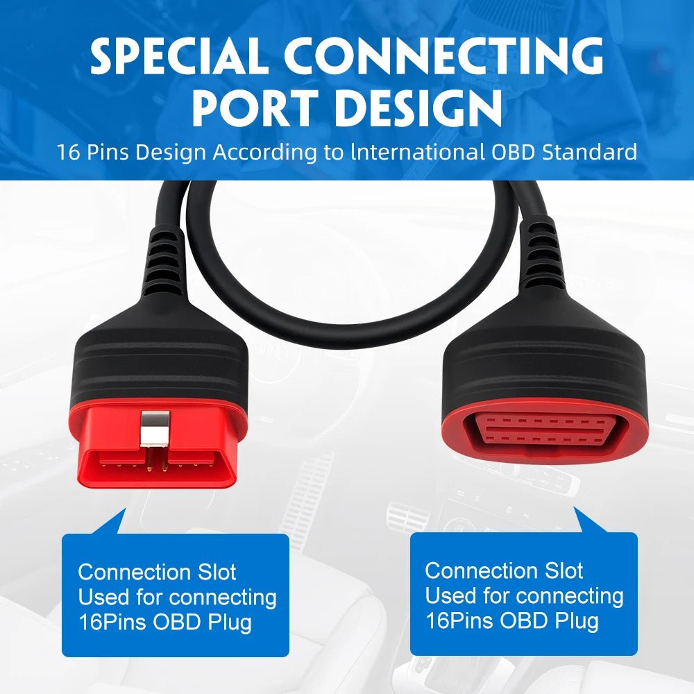 ThinkDiag OBD2 Male to Female Original Extension Cable for Easydiag 3.0/Mdiag/Golo Stronger Faster Main Extended Connector 16Pin - Dynamex